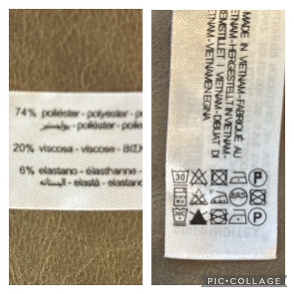 Zara Red Straight Leg Gold Button Detail High Waisted Pants Size Small - Picture 15 of 16